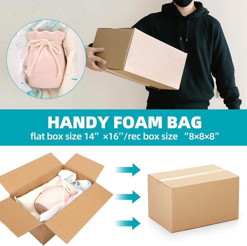 ASMALAM 8 Pack 14"x16" Expanding Packaging Cushioning Foam Pouches Expanding Foam for PC Electronic Components Equipment Fragile Items Shipping Moving Packaging Storage - Image 5